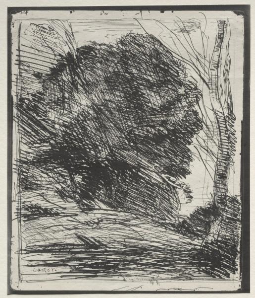 Trees On The Mountain — Jean-baptiste-camille Corot