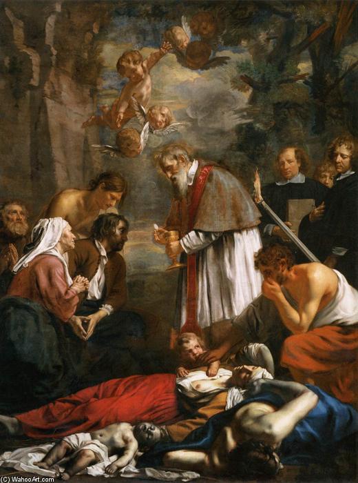St Macarius Of Ghent Giving Aid To The Plague Victims — Jacob Van Oost
