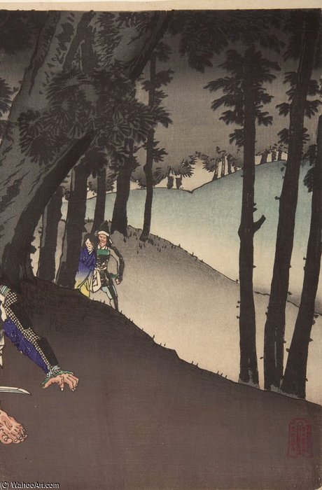 Okuko Hikozaemon Protects The Tokugawa Shogun — Tsukioka Yoshitoshi