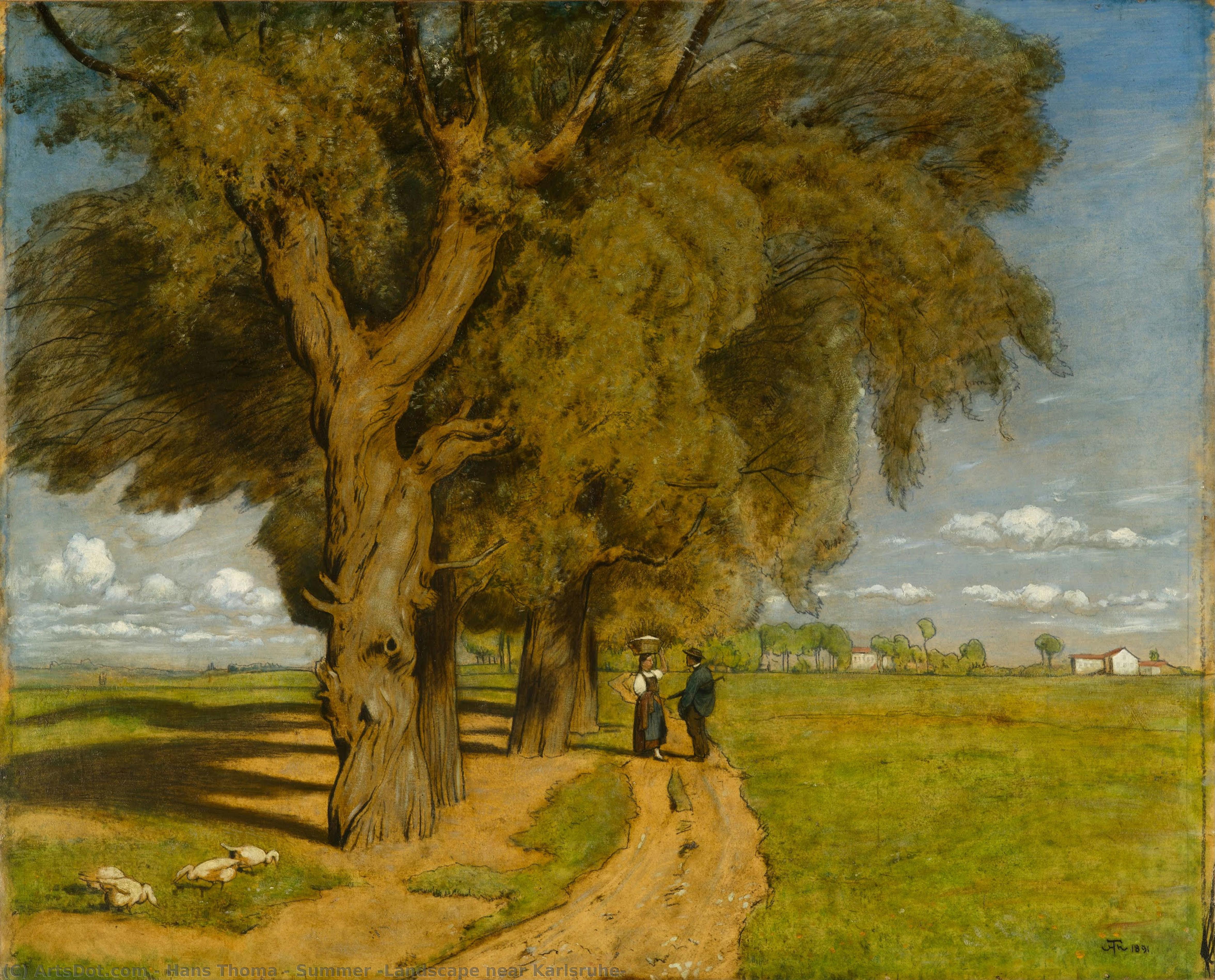 Summer (landscape Near Karlsruhe) — Hans Thoma