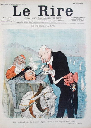 Queen Victoria Flirts With President Felix Faure — Charles Lucien Léandre