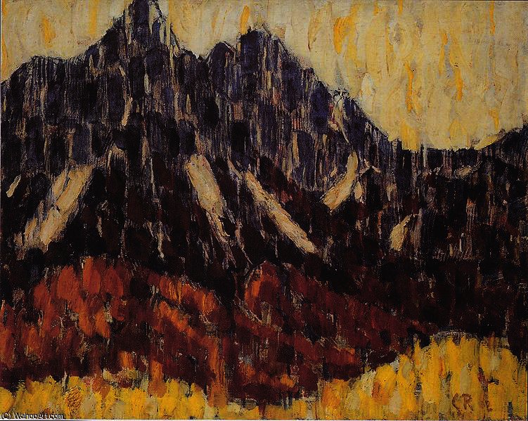Gebirge Mit Lärchenwald — Христиан Рольфс