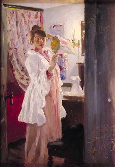 Marie En El Espejo — Peder Severin Kroyer