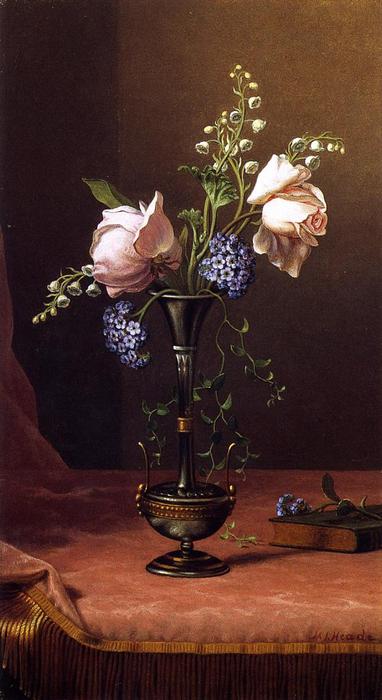 Victorian Vase With Flowers Of Devotion — Martin Johnson Heade