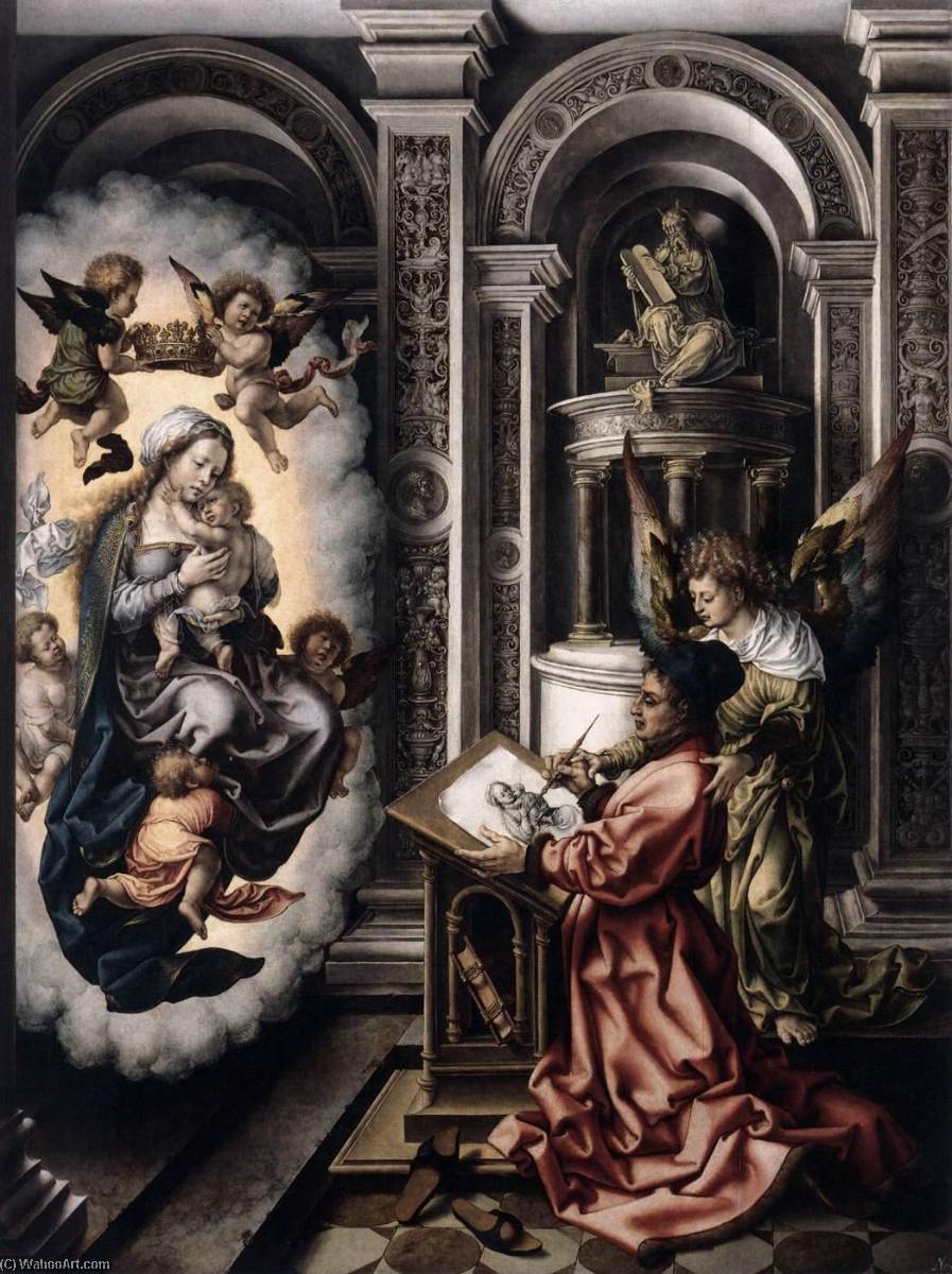 St Luke Drawing The Virgin — Jan Gossart