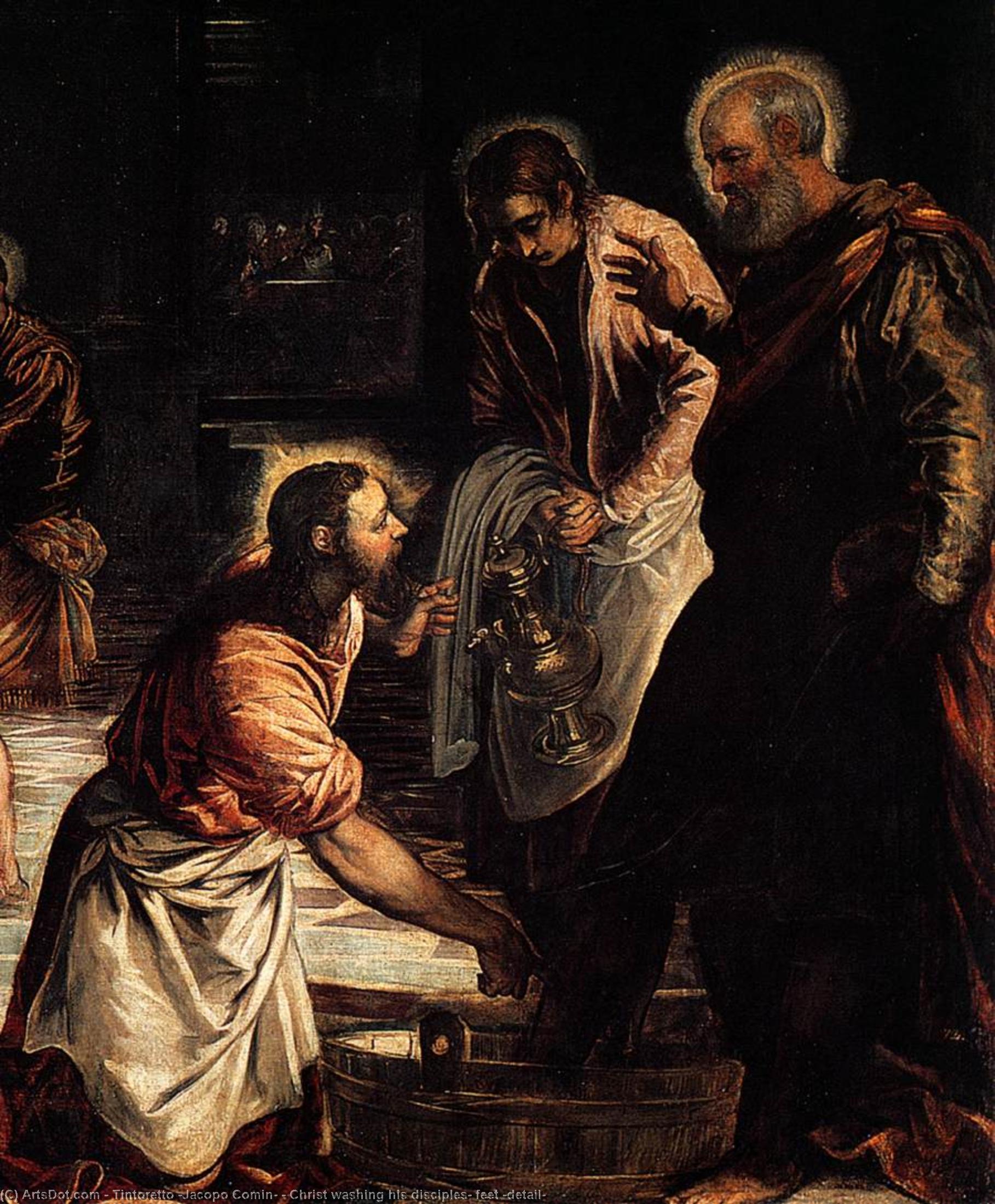 Christ Washing His Disciples' Feet (detail) — Tintoreto