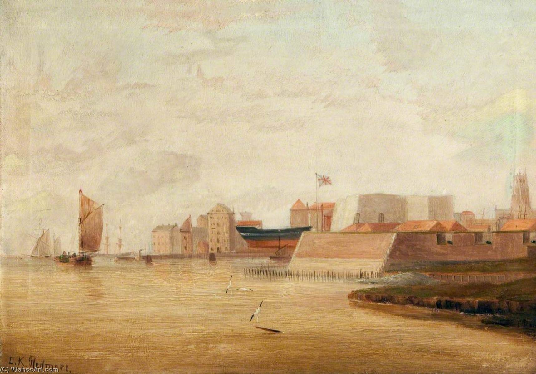 View Of Hull, Hull Garrison Fortifications — Edward King Redmore