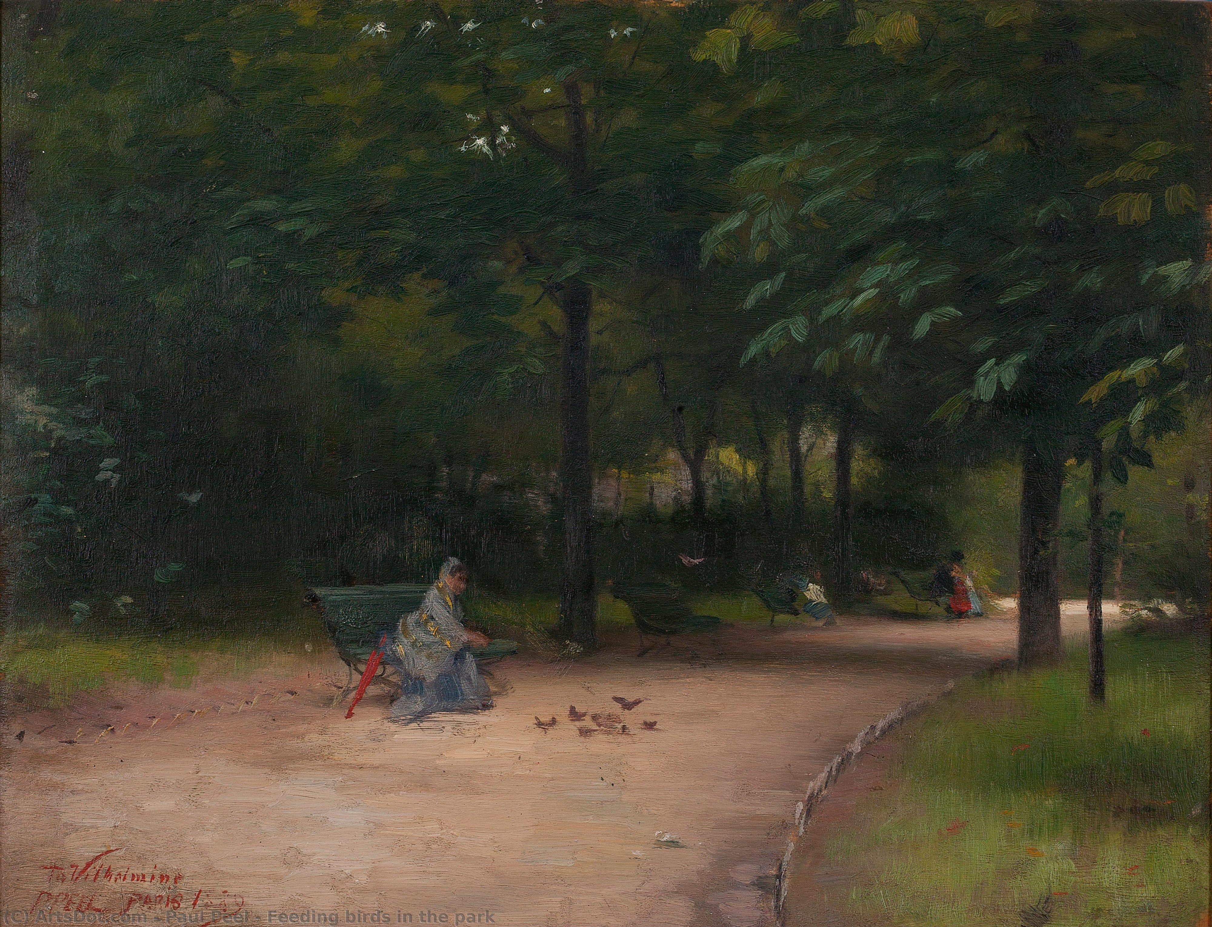 Feeding Birds In The Park — Paul Peel