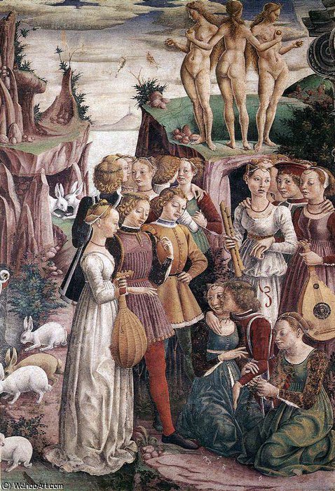 Schifanoia - April And May - Triumph Of Venus (right View) — Francesco Del Cossa