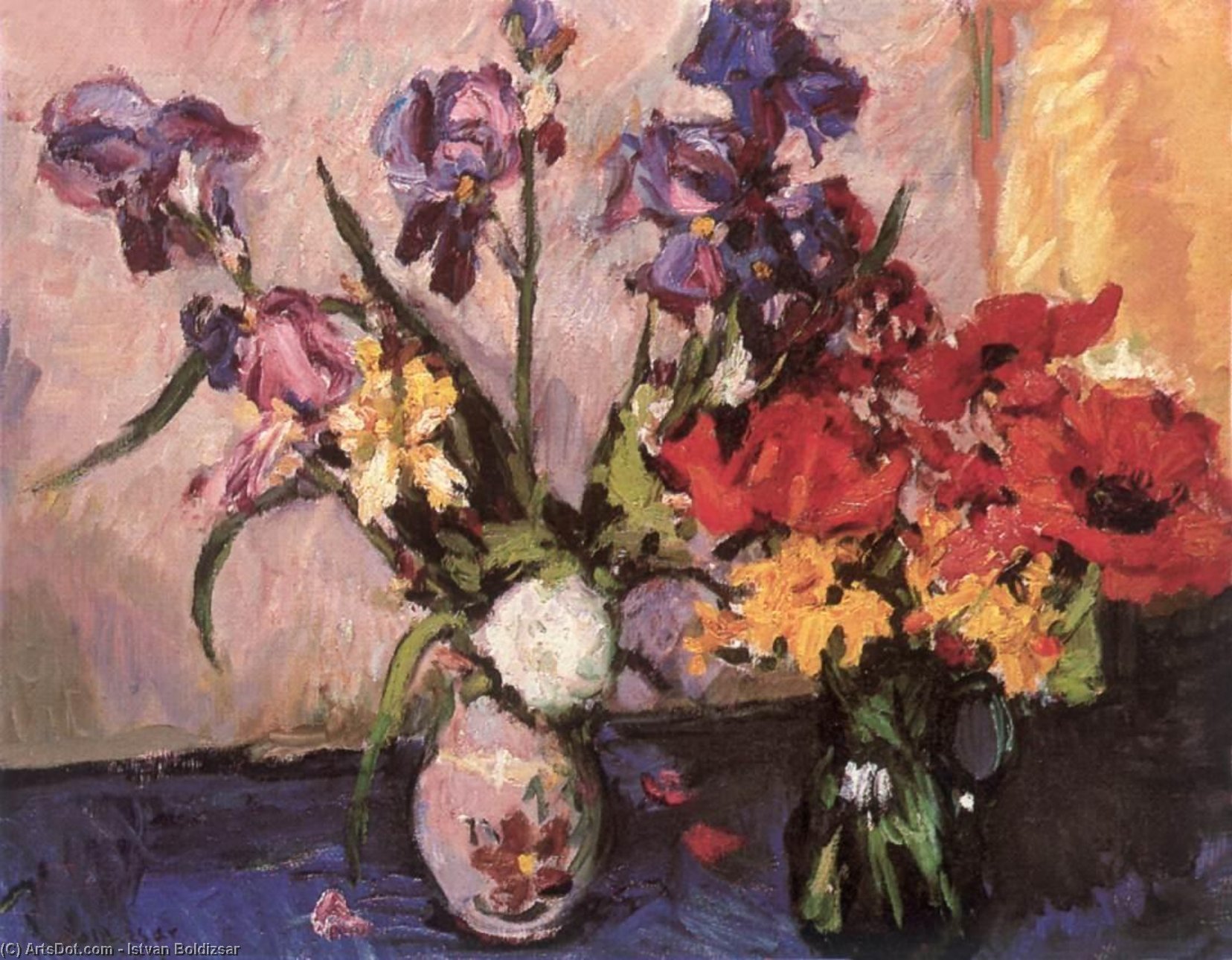 Poppies And Irises — Istvan Boldizsar