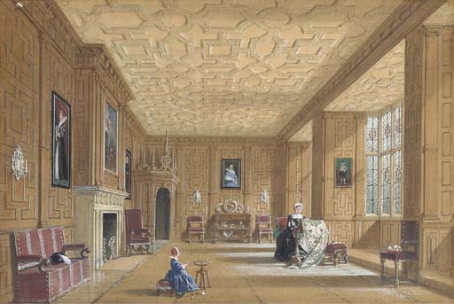 Oak Room At Broughton Castle Near Banbury, Oxfordshire — Joseph Nash The Younger