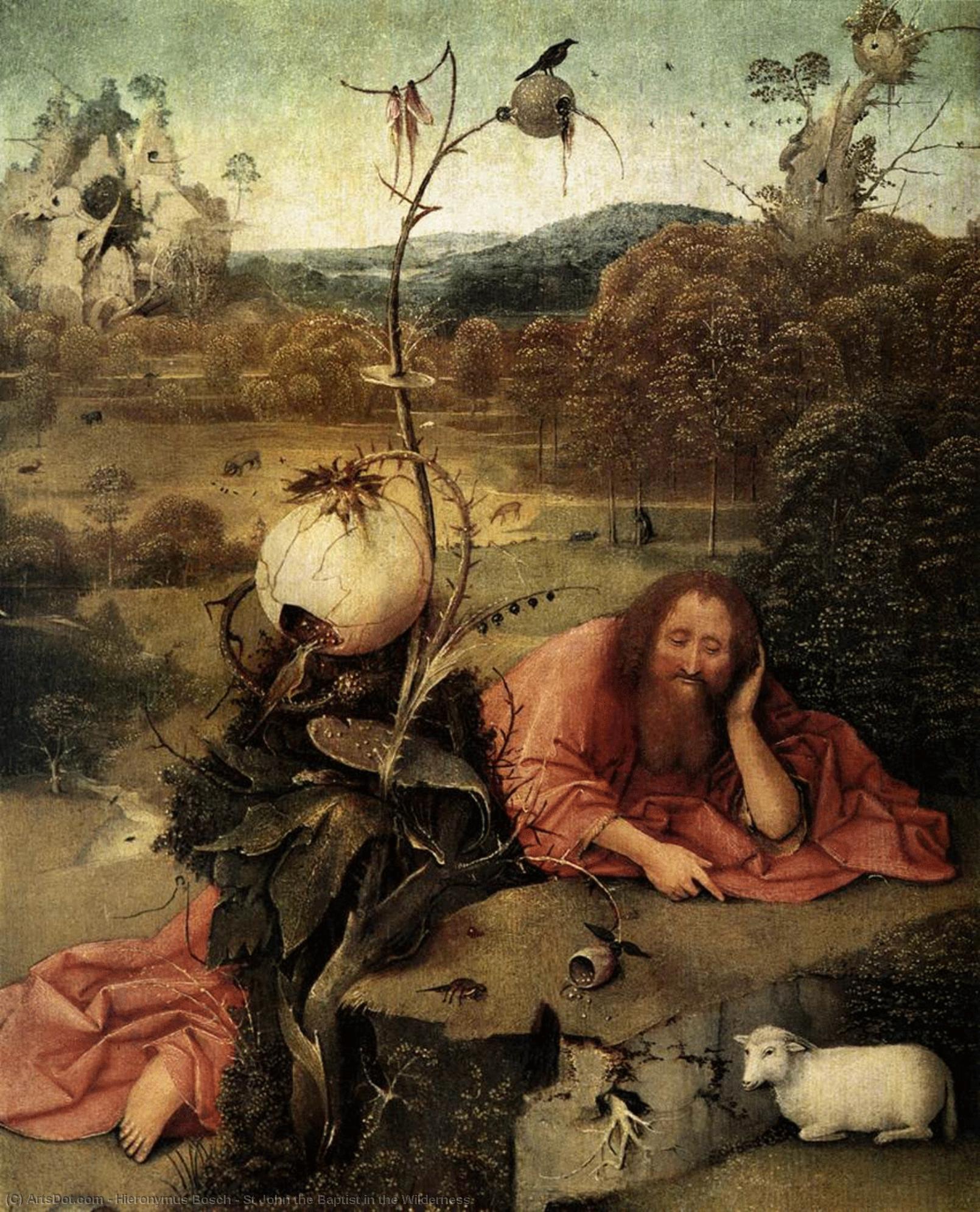 St John The Baptist In The Wilderness — Hieronymus Bosch