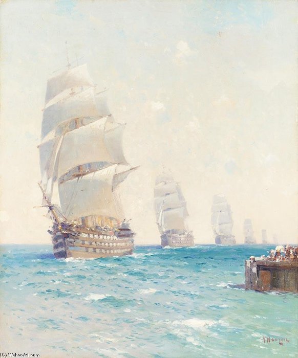 Tall Ships On The Ocean — Aleksei Vasilievich Hanzen
