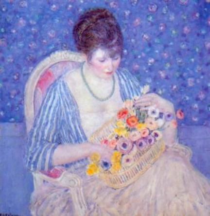 Basket Of Flowers — Frederick Carl Frieseke