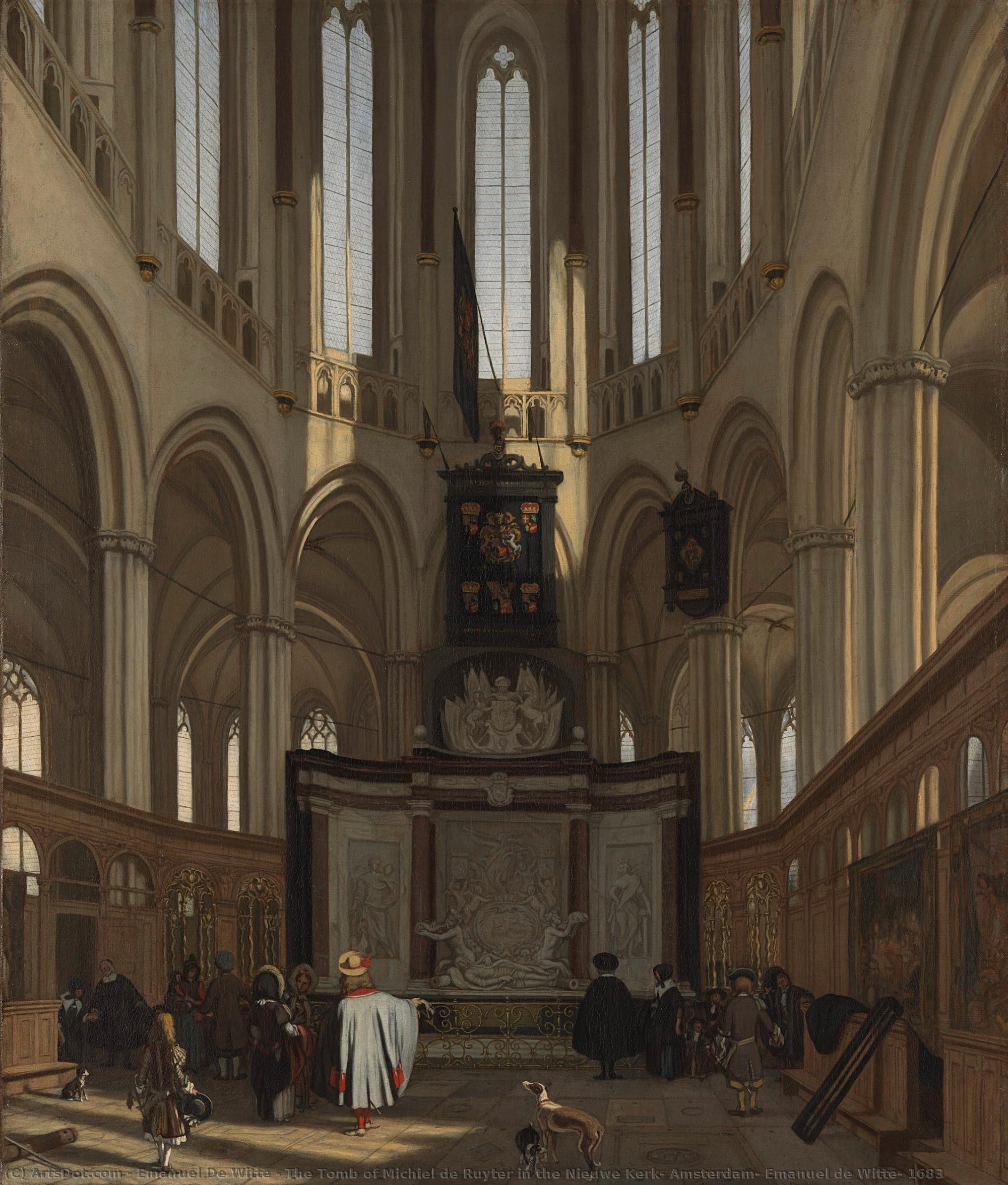 The Tomb Of Michiel De Ruyter In The Nieuwe Kerk, Amsterdam, Emanuel De Witte, 1683 — Emanuel De Witte