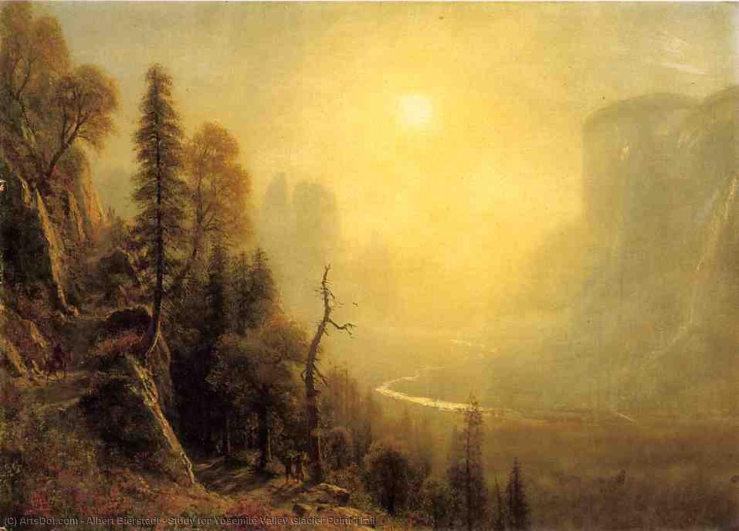 Studie Für Den Glacier Point Trail Im Yosemite Valley — Albert Bierstadt