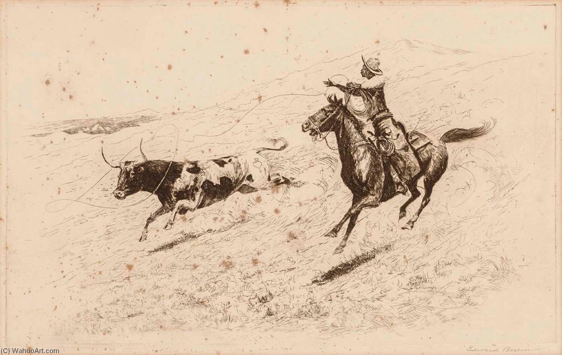 End Of The Race (the Long Throw) — Edward Borein