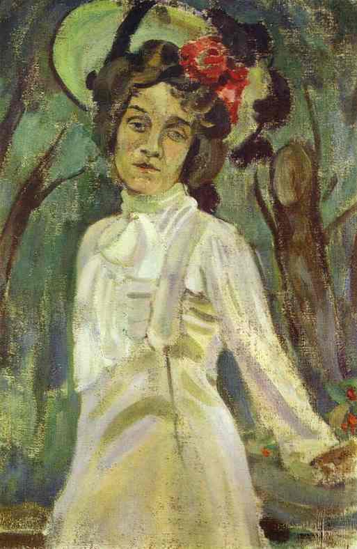 Portrait Of Nadezhda Staniukovich — Viktor Elpidiforovich Borisov Musatov