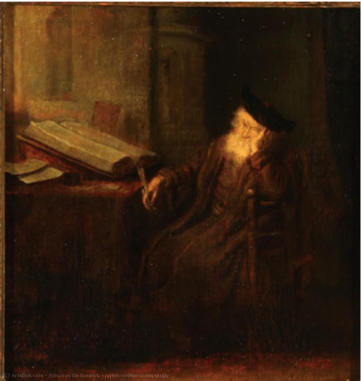 A Philosopher In His Study — Саломон Де Конингк