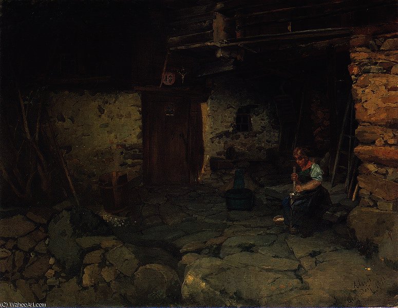 Farm Village In Count — Albin Egger-lienz