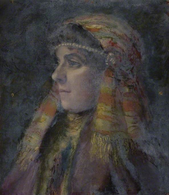 Woman In Eastern Headdress — Robert Ernest Mceune