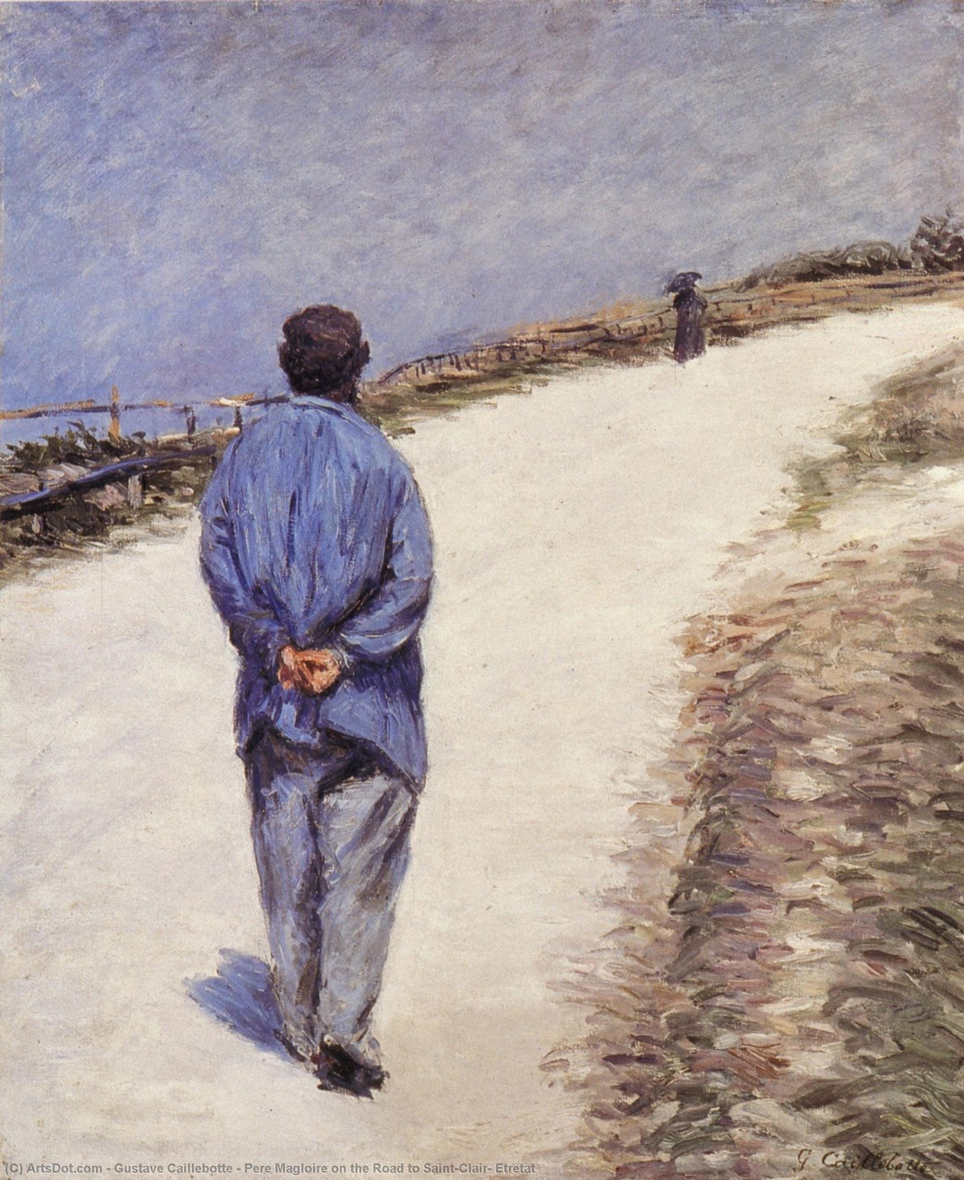 Pere Magloire On The Road To Saint-clair, Etretat — Gustave Caillebotte