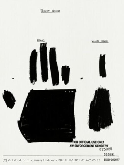 Right Hand Dod-050577 — Jenny Holzer