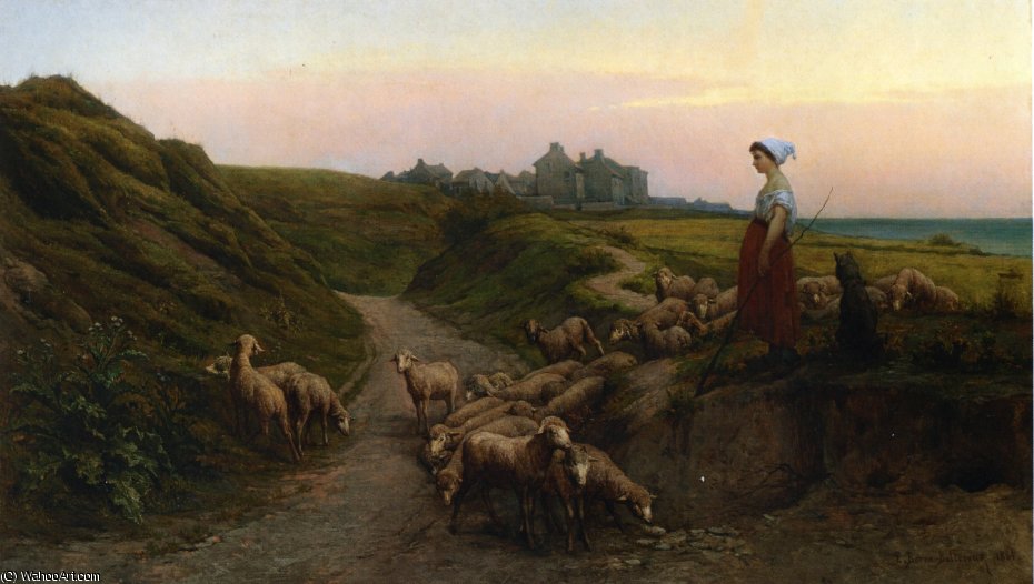Low Road On The Coast Of Normandy — Etienne Prosper Berne Bellecour