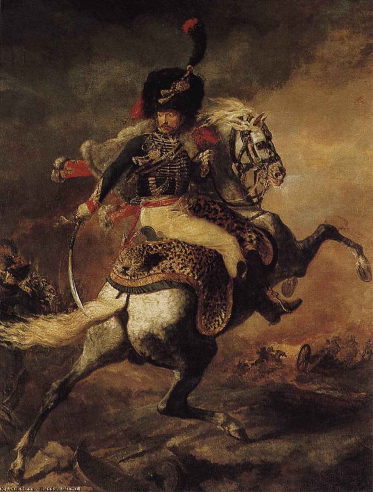 Ein Offizier Der Chasseurs Beim Befehl Zum Angriff — Théodore Géricault