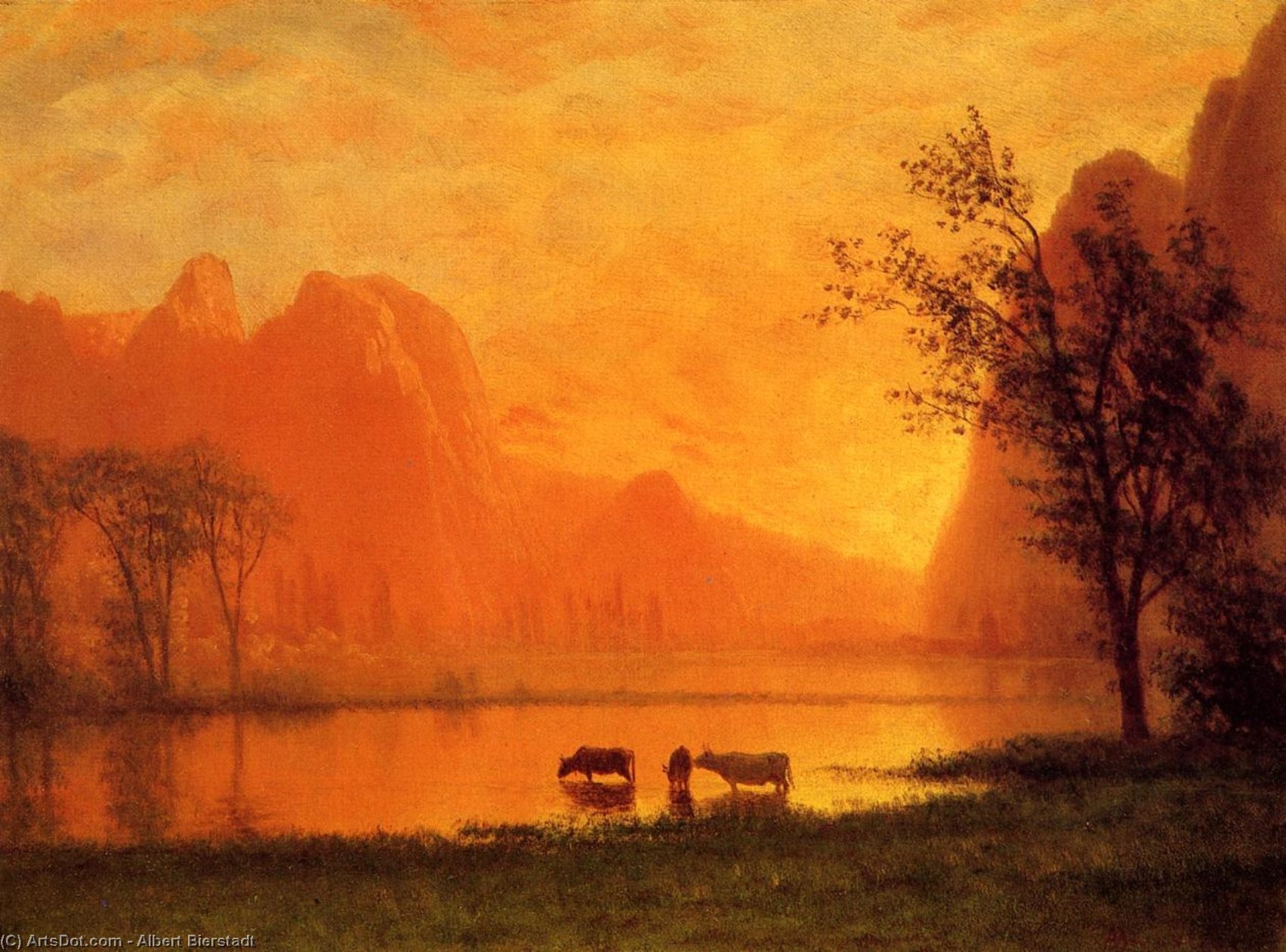 Sundown At Yosemite — Альберт Биерштадт