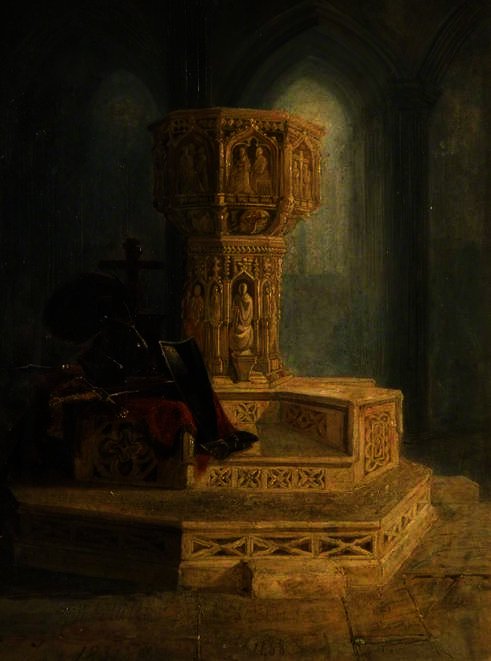 Font, Walsingham Church — William James Müller