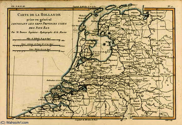 Holland Including The Seven United Provinces Of The Low Countries, From 'atlas De Toutes Les Parties — Rigobert Bonne (charles Marie Rigobert Bonne)