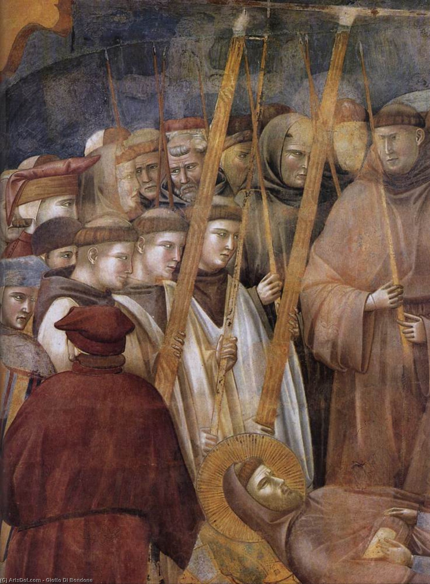 Legende Des Heiligen Franziskus: 22. Die Übertragung Der Stigmata (detail) — Giotto Di Bondone