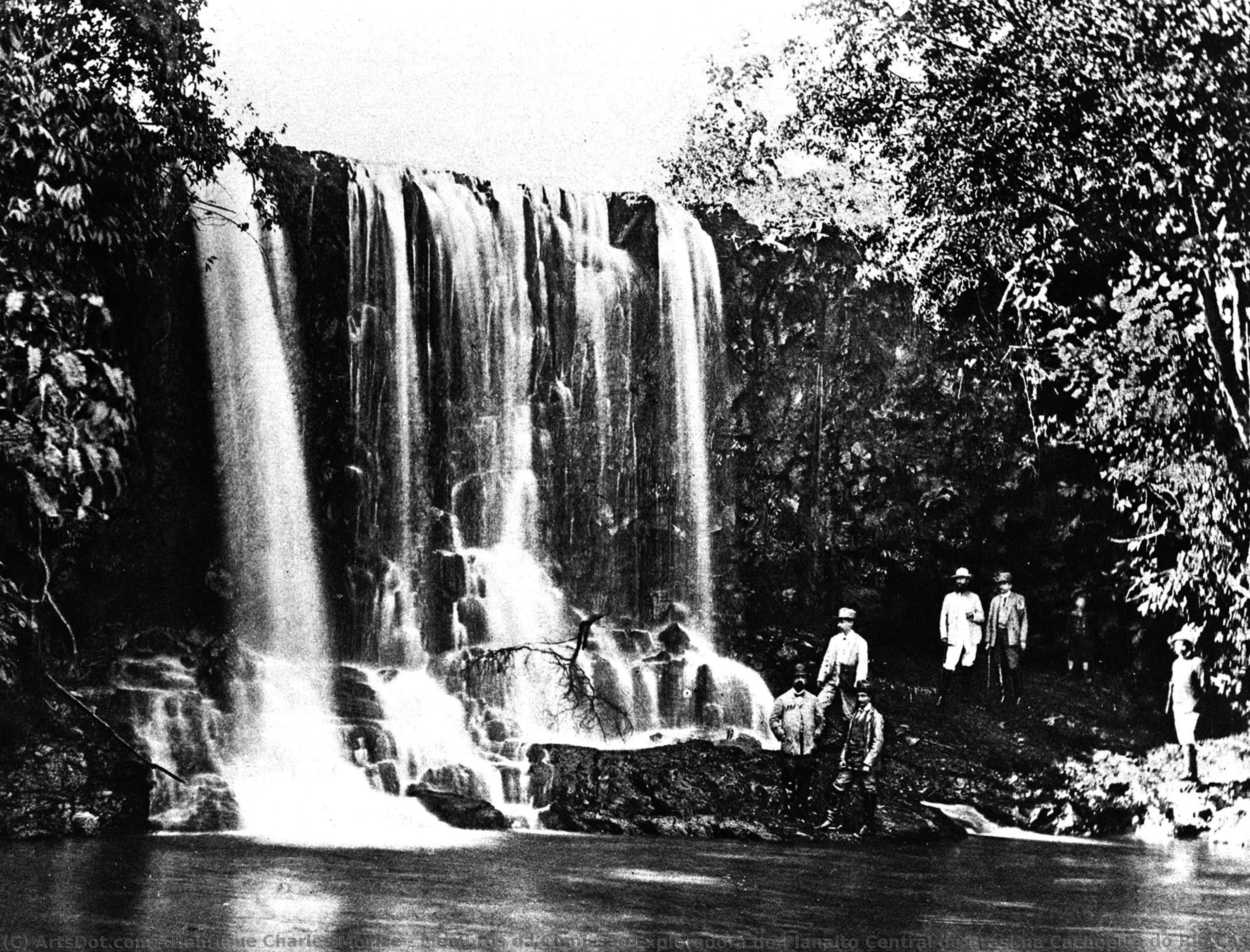 Membros Da Comissão Exploradora Do Planalto Central Do Brasi Na Cachoeira Do Rio Cassú - Uberaba, 1892. — Henrique Charles Morize
