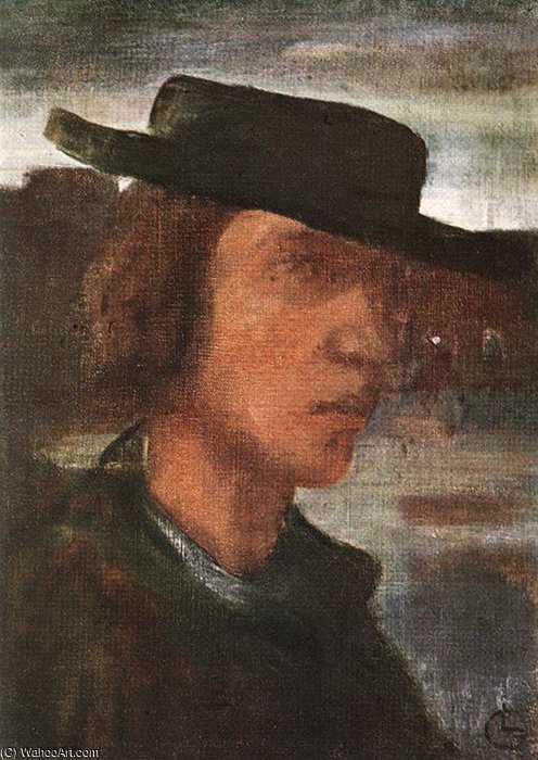 Self-portrait With Hat — Gulacsy Lajos Kalman