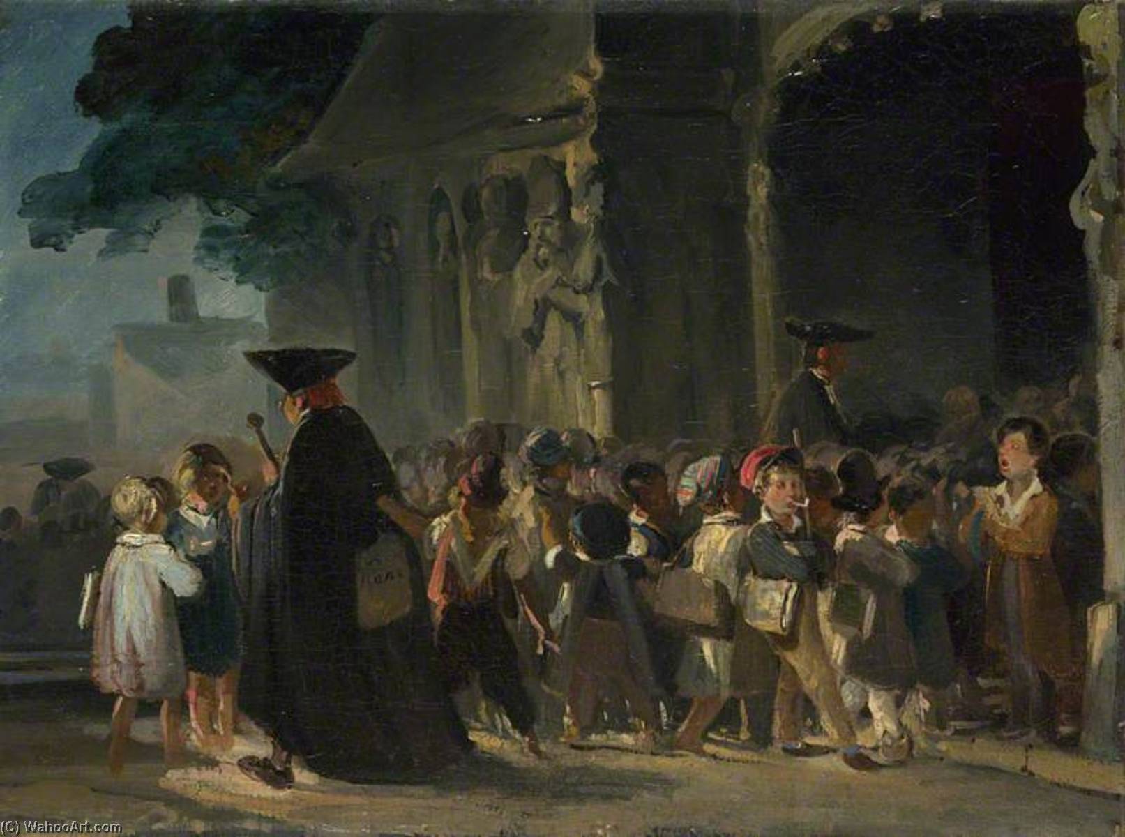 Children At A Church Door — Nicolás Toussaint Charlet