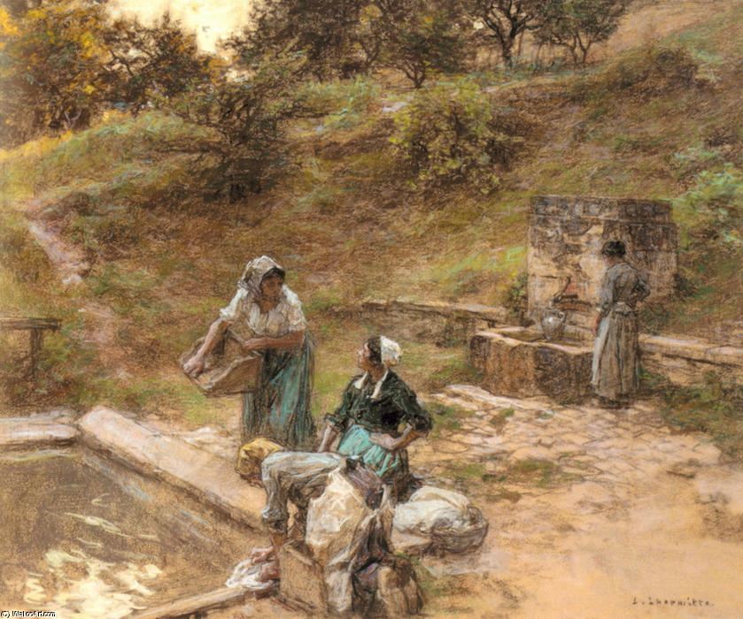Au Lavoir — Léon Augustin L'hermitte