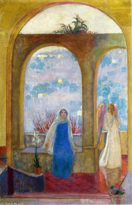 The Annunciation Under The Arch With Lilies — Denis Maurice