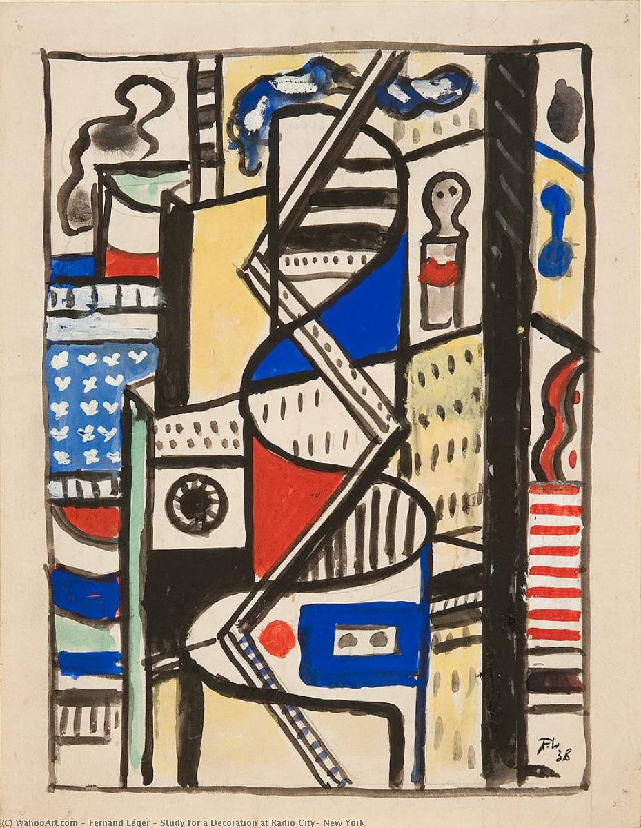 Studie Für Eine Dekoration Am Radio City — Fernand Léger