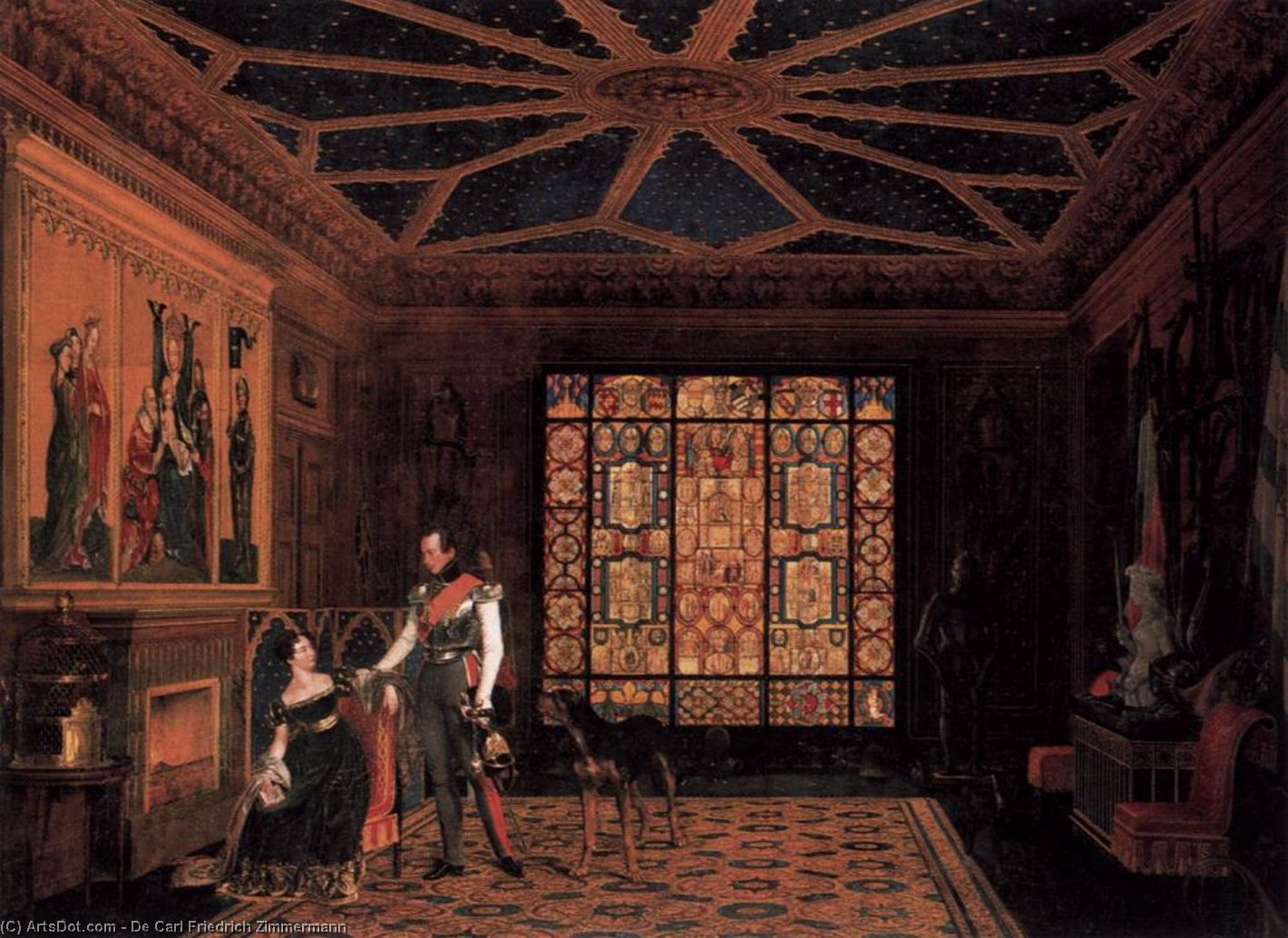 Armour Room In The Palace Of Prince Frederick Of Prussia — De Carl Friedrich Zimmermann