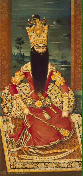 Portrait Of Fath Ali Shah Seated - Qlvr - (1108) — Mihr Ali