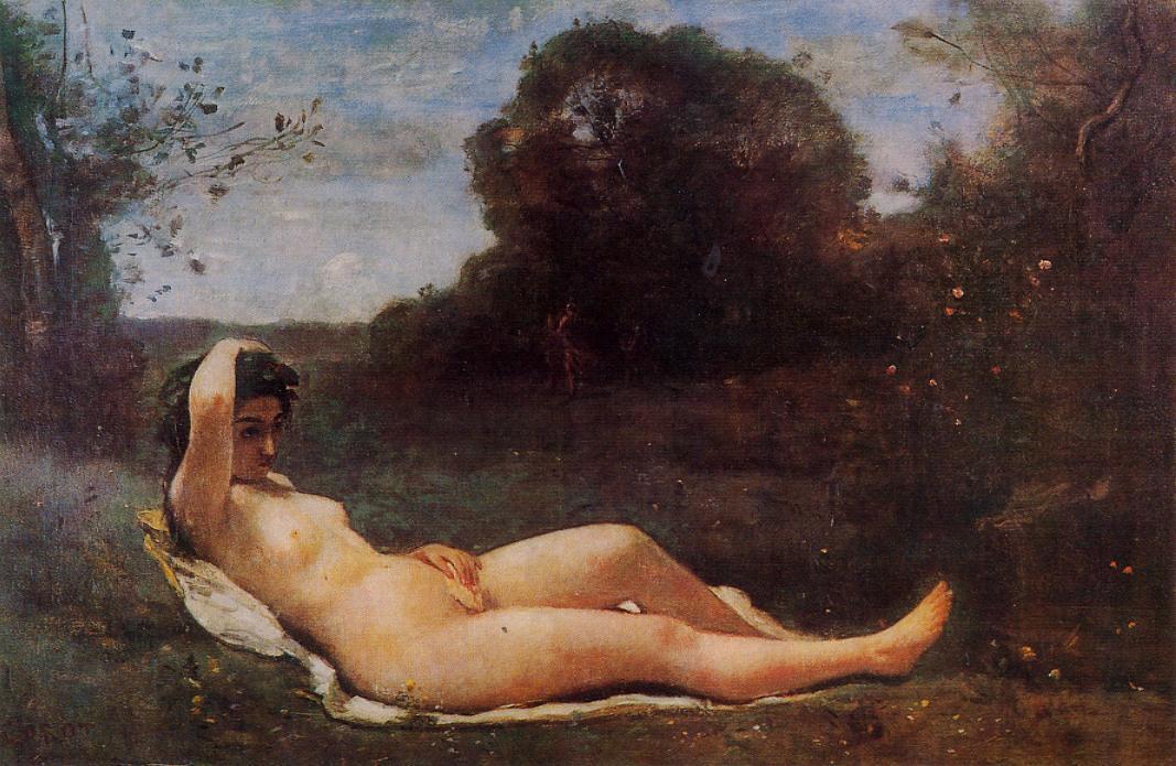Reclining Nymph — Jean-baptiste-camille Corot