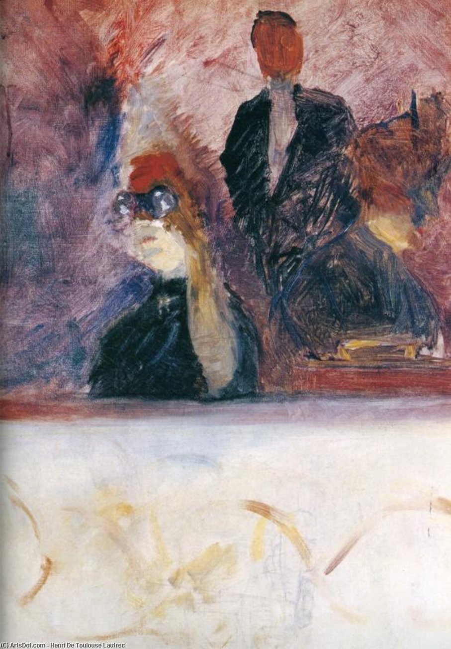 The Theater Box With The Gilded Mask — Henri De Toulouse-lautrec