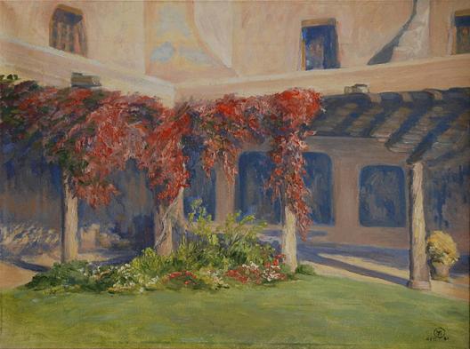 Courtyard Of The Fine Arts Museum, (painting) — Mary Agnes Yerkes