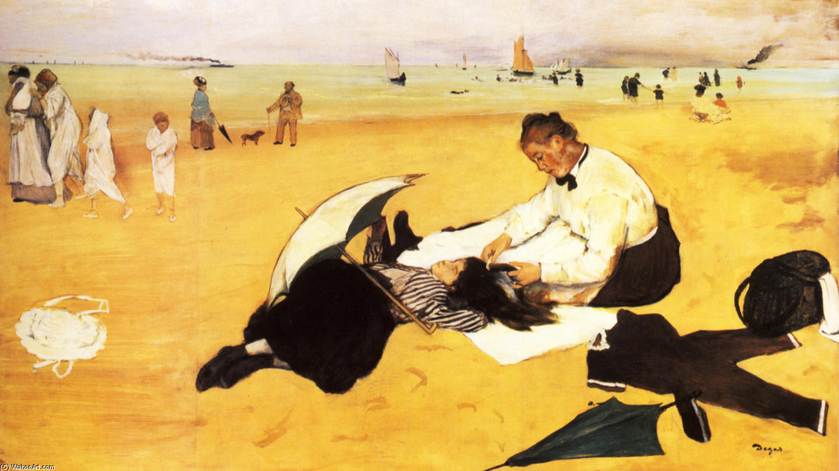 Beach Scene — Edgar Degas