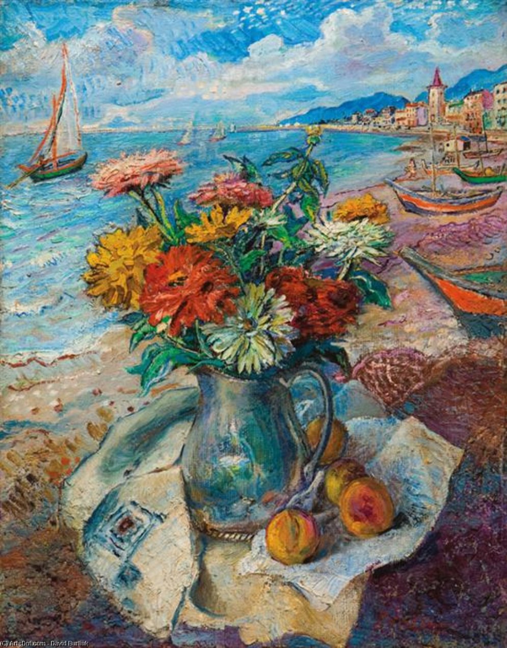 American Still Life On The Beach — David Davidovich Burliuk