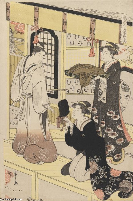 'hana No En' From 'eight Views Of Disguised Genji — Chobunsai Eishi