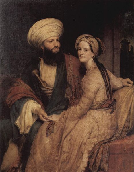 Portrait Of James Silk Buckingham And His Wife — Henry William Pickersgill
