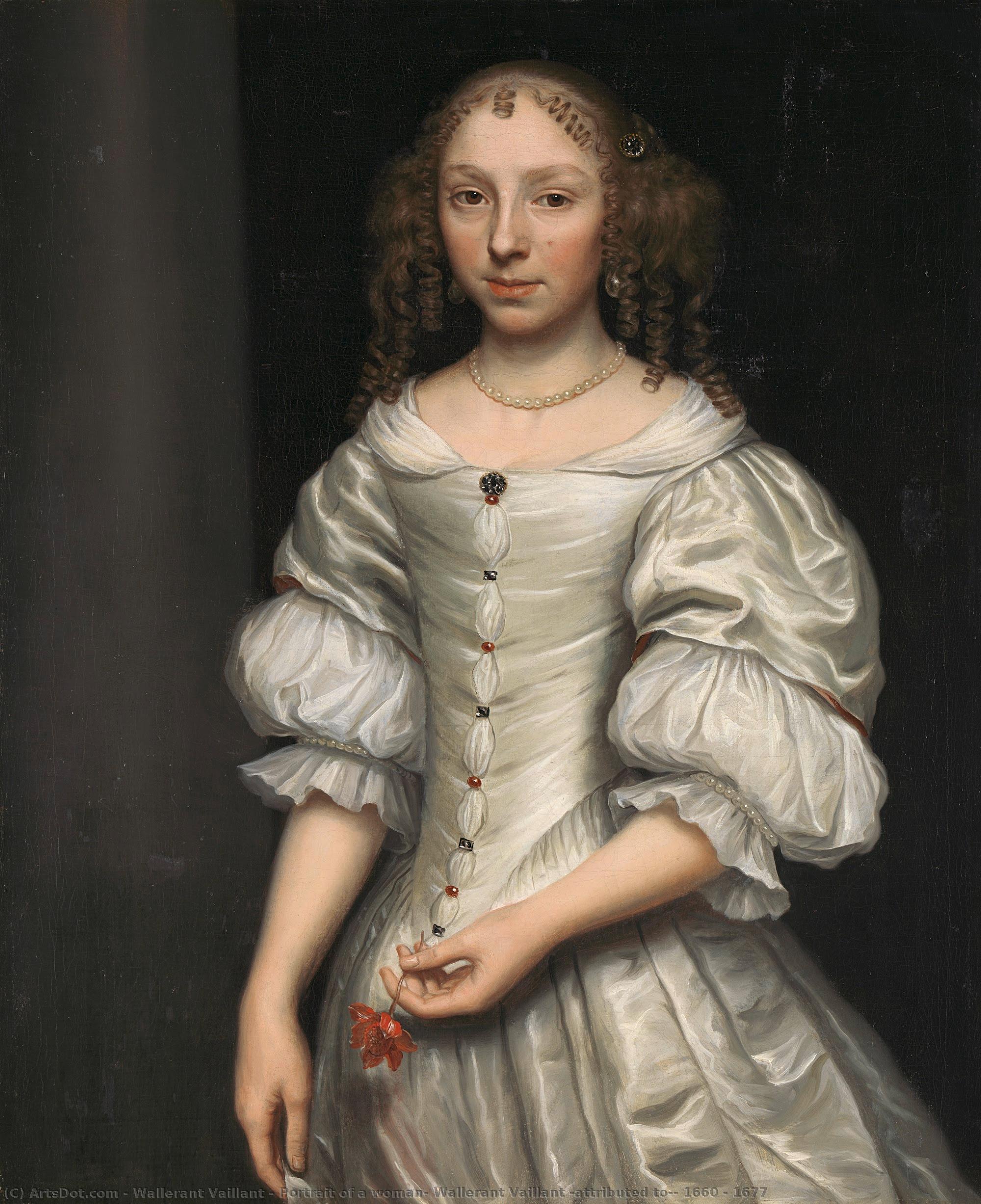 Portrait Of A Woman, Wallerant Vaillant (attributed To), 1660 - 1677 — Wallerant Vaillant