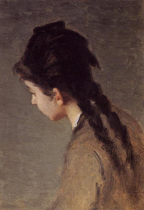 Portrait Of Jeanne Gonzales In Profile — Eva Gonzalès